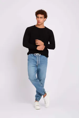 Men Relaxed Jogger Denim Pant Blue