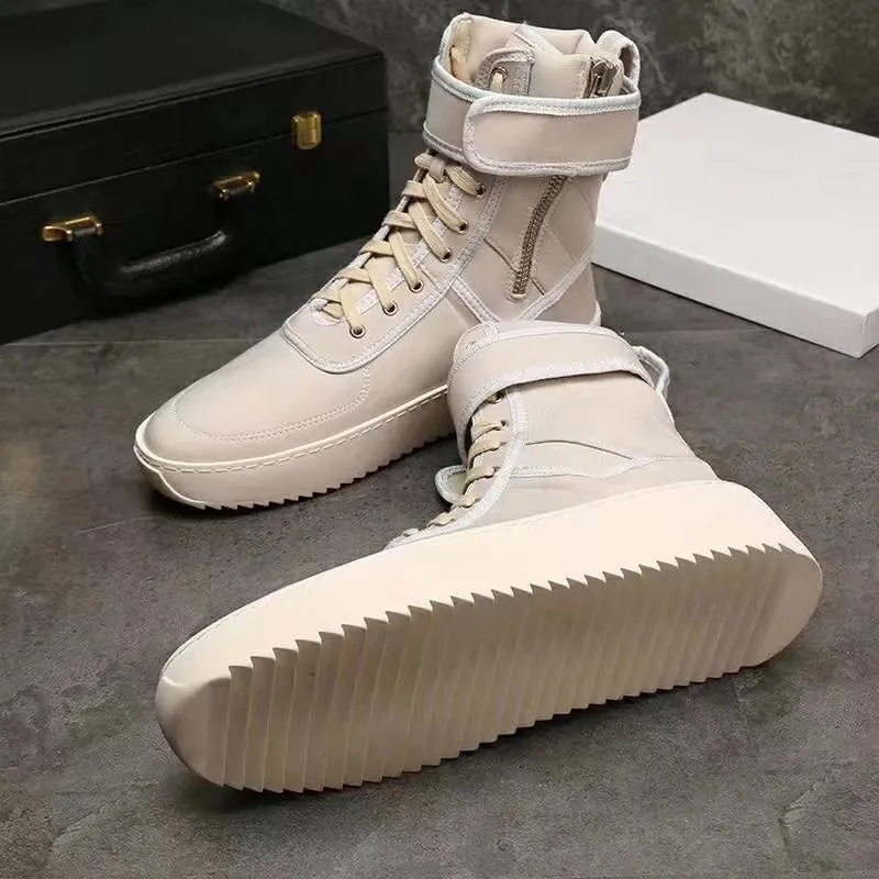 Men Round Toe Military Shoes Fashion Footwear