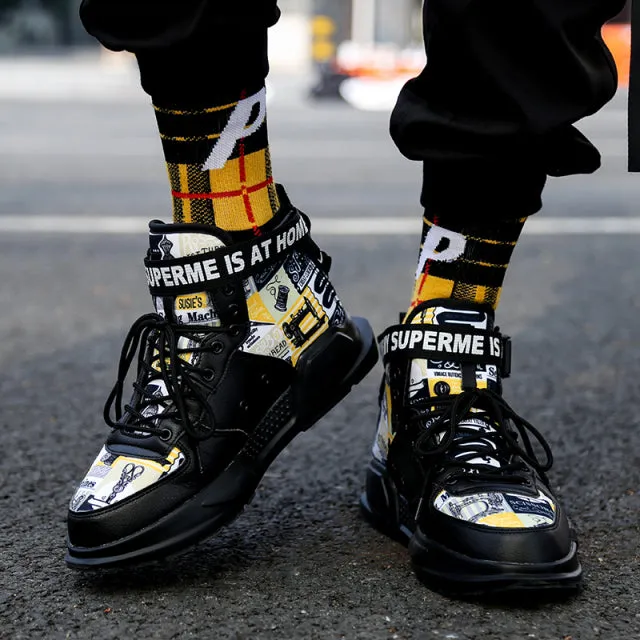 Men Shoes High Quality Sneakers Platform Breathable Lightweight
