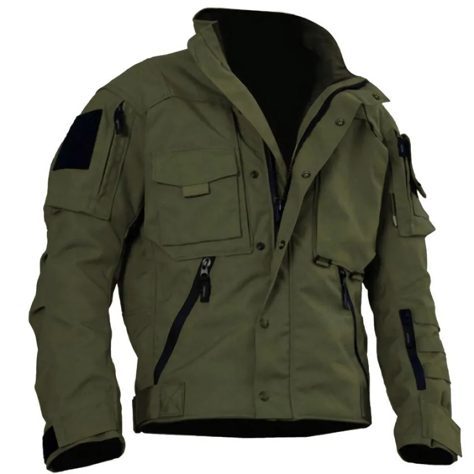 Men Special Multi Pocket Military Wear-resistant Combat Bomber Jackets
