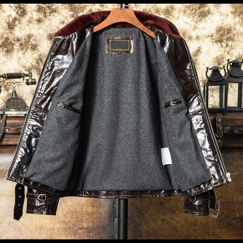 Men's Brown GRIZZLY Leather Jacket