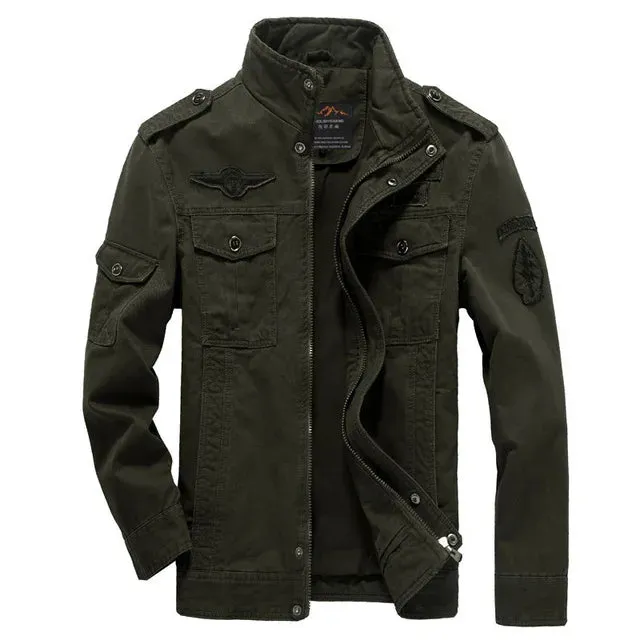 Men's Casual Army Jacket – Plus Size M-6XL Air Force Cargo Coat