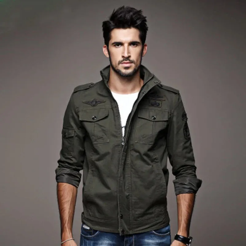 Men's Casual Army Jacket – Plus Size M-6XL Air Force Cargo Coat