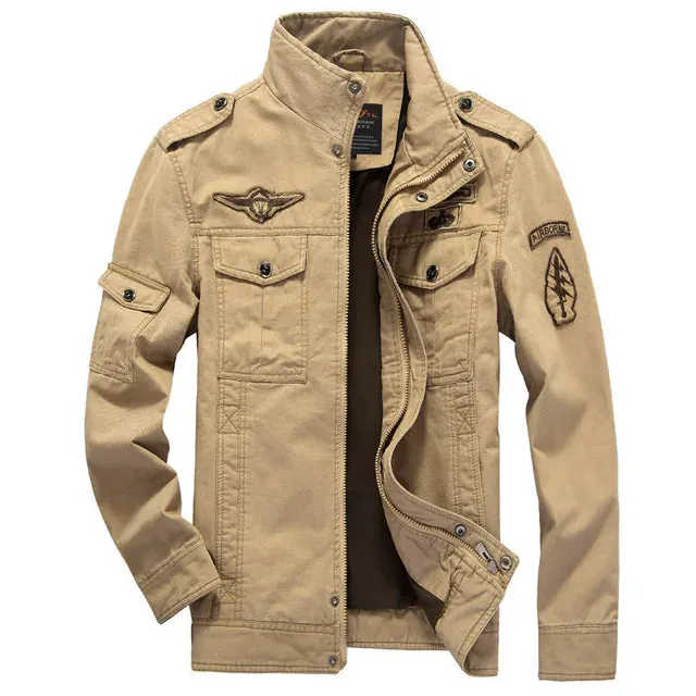 Men's Casual Army Jacket – Plus Size M-6XL Air Force Cargo Coat
