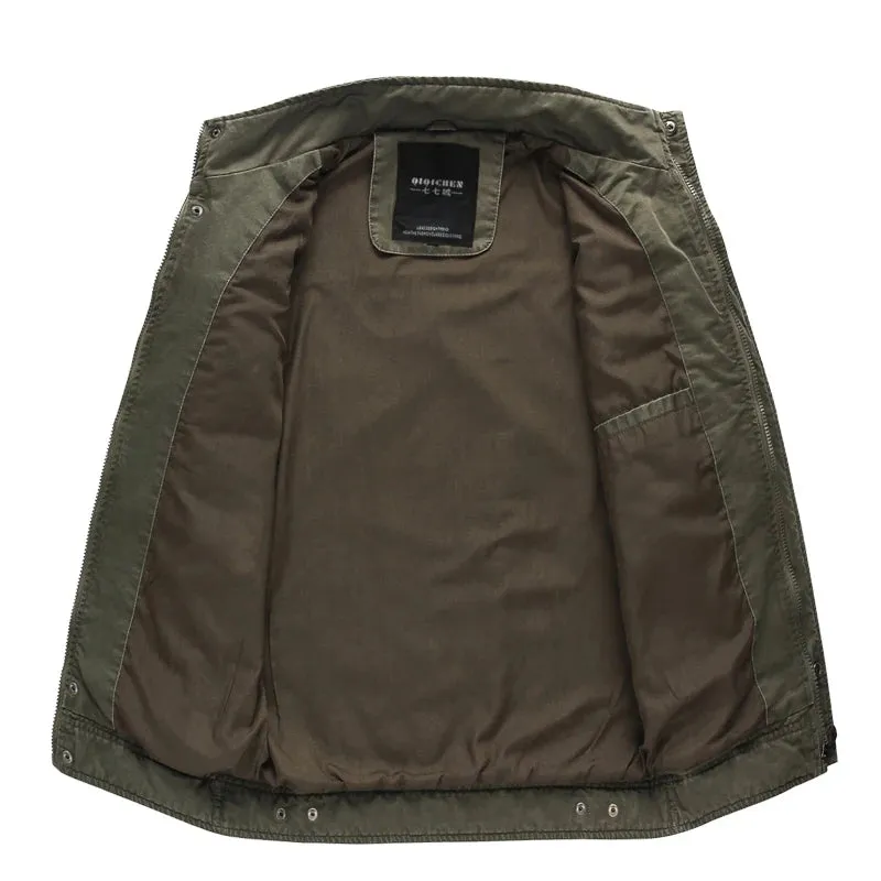 Men's Casual Army Jacket – Plus Size M-6XL Air Force Cargo Coat