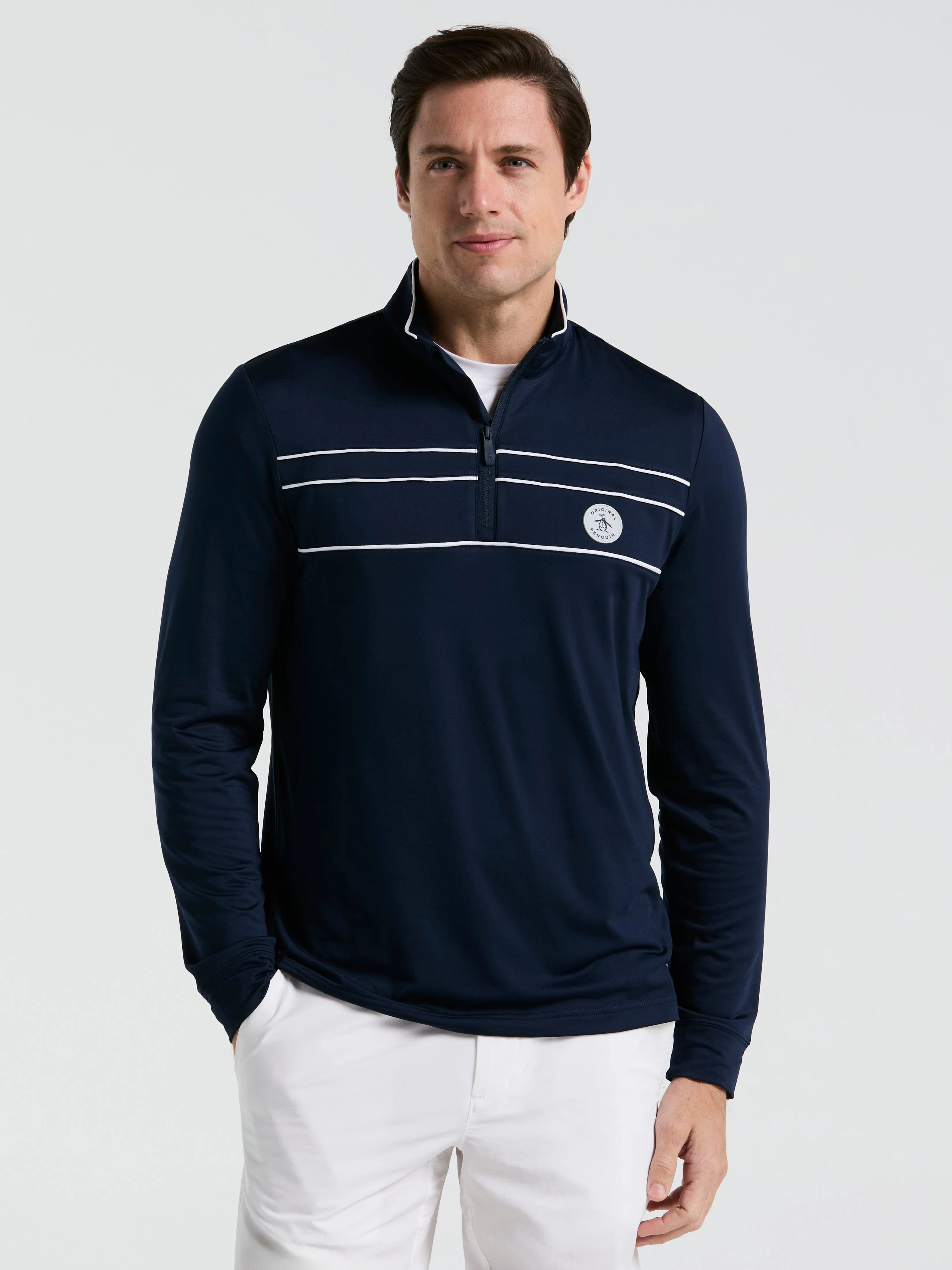 Men's Lightweight 1/4" Zip Corded Pullover Golf Base Layer