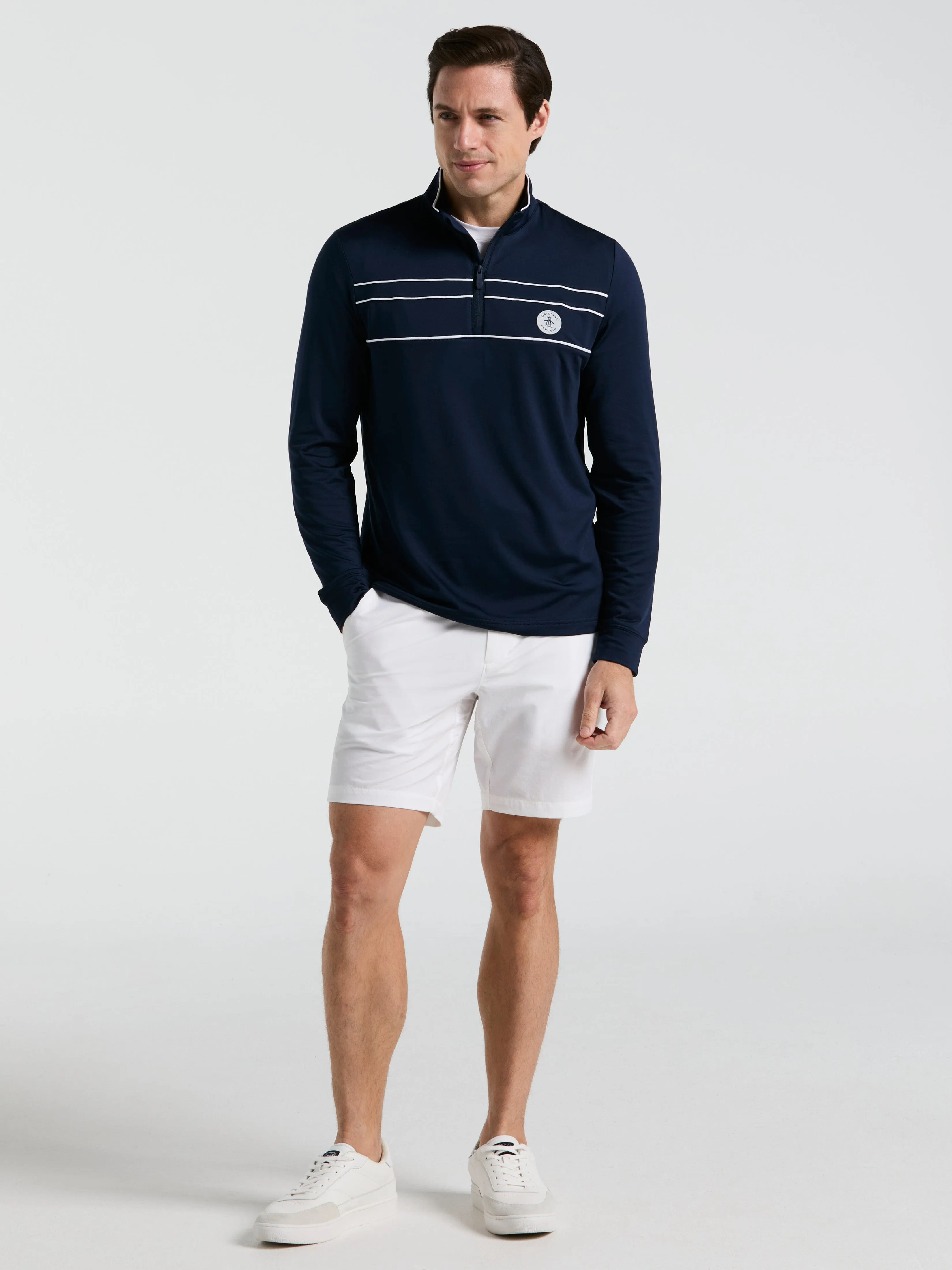 Men's Lightweight 1/4" Zip Corded Pullover Golf Base Layer