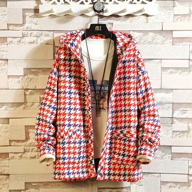 Men's Plaid Wool Blend Jacket