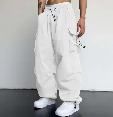 Men's Wide Leg Multi Pockets Baggy Pants | Streetwear