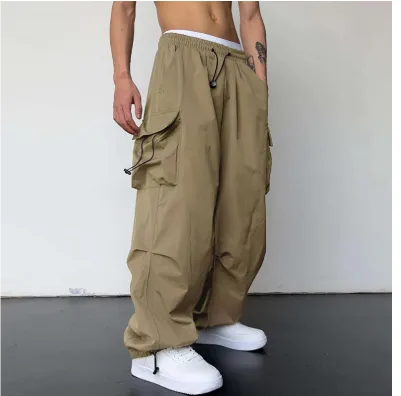 Men's Wide Leg Multi Pockets Baggy Pants | Streetwear