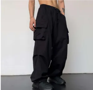 Men's Wide Leg Multi Pockets Baggy Pants | Streetwear