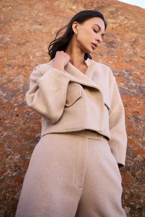 Merino Wool Blend Overshirt (Oatmeal) & Merino Wool Blend Pants (Oatmeal)