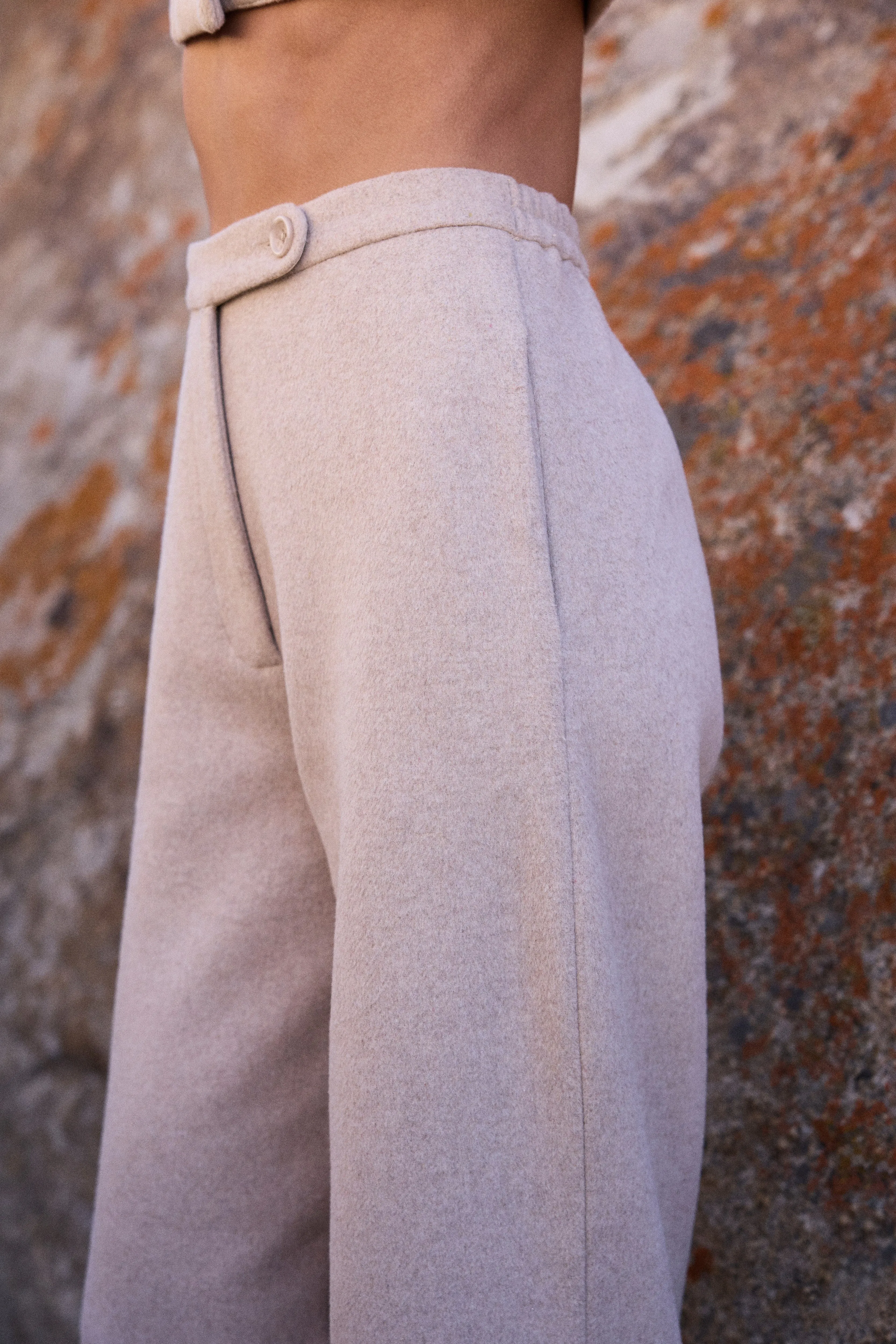 Merino Wool Blend Overshirt (Oatmeal) & Merino Wool Blend Pants (Oatmeal)