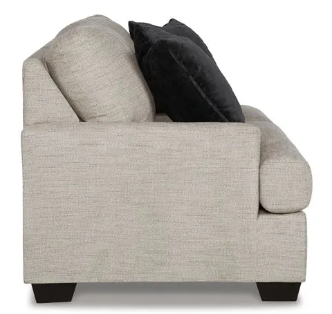 Mid-Century Modern Platform Sofa in Pebble