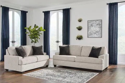 Mid-Century Modern Platform Sofa in Pebble