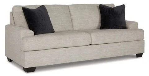 Mid-Century Modern Platform Sofa in Pebble