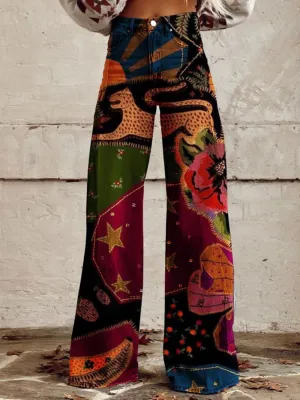 Mila Wide-Leg Boho Vintage Pants