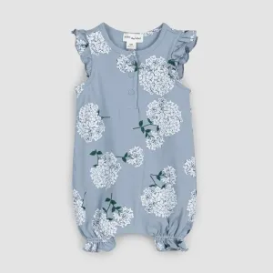 Miles The Label - Hydrangea Print on Ashley Blue Sleeveless Romper