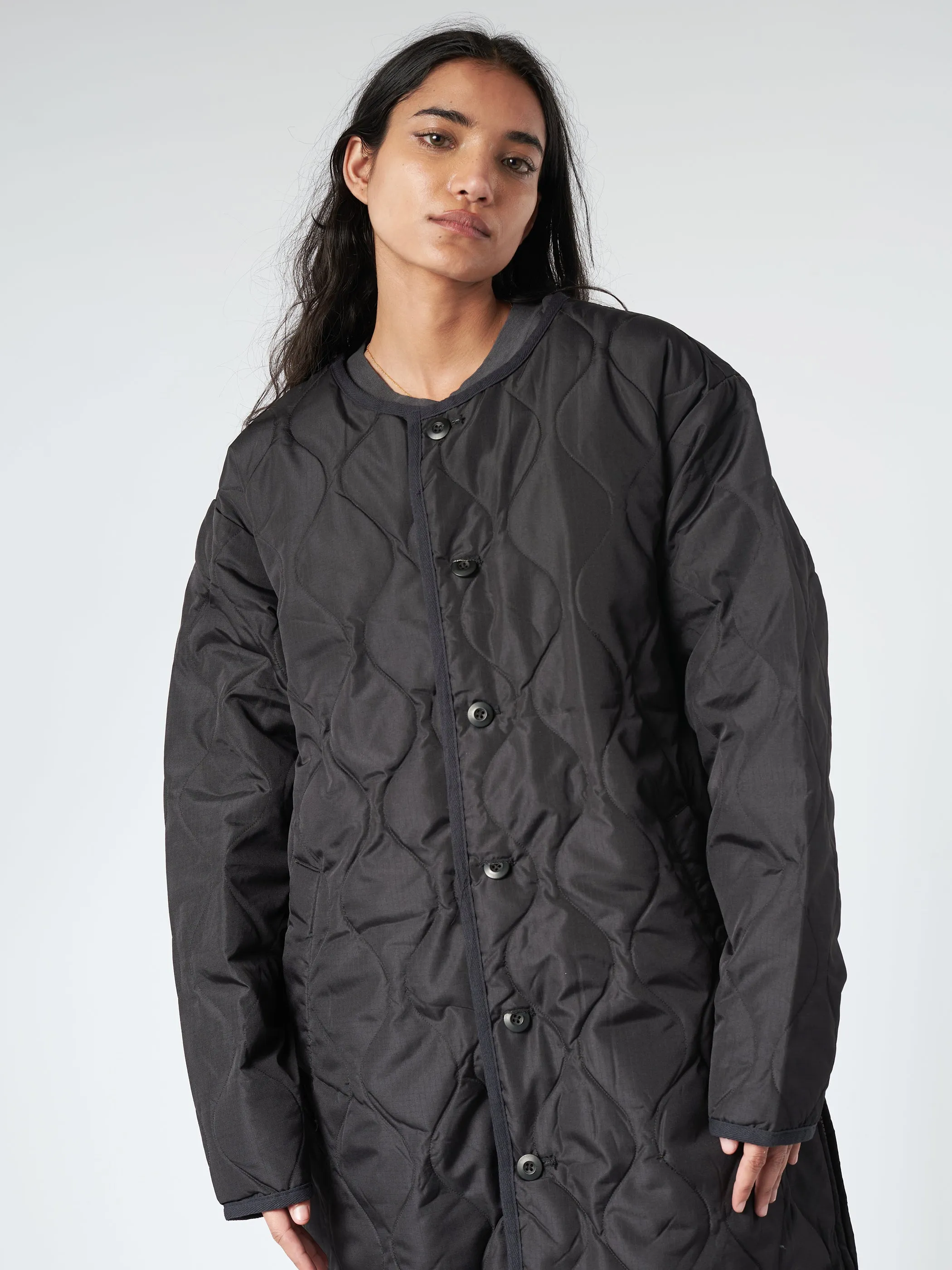 Military Crew Neck Down Coat