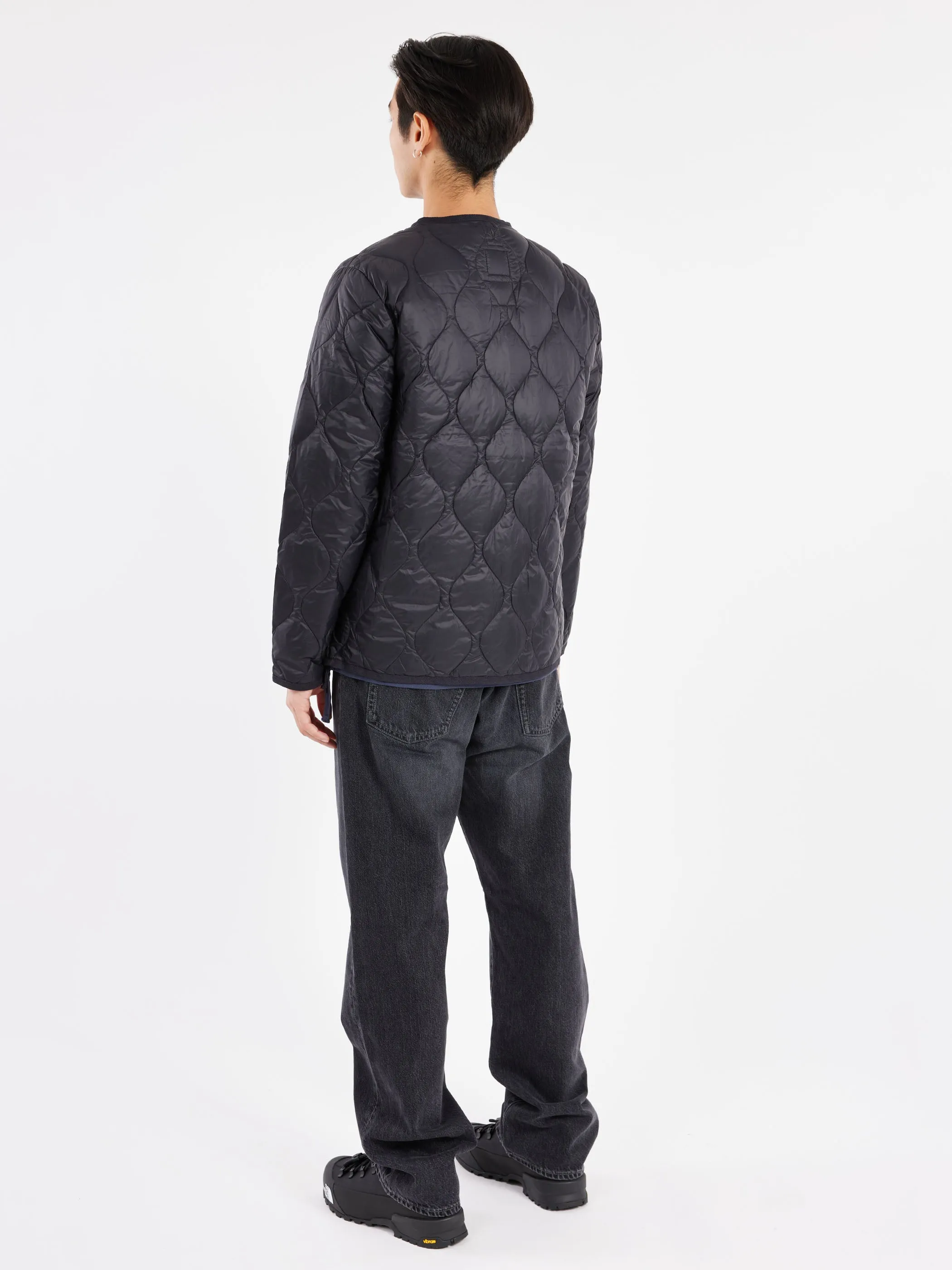 Military Zip V-Neck Down Jacket