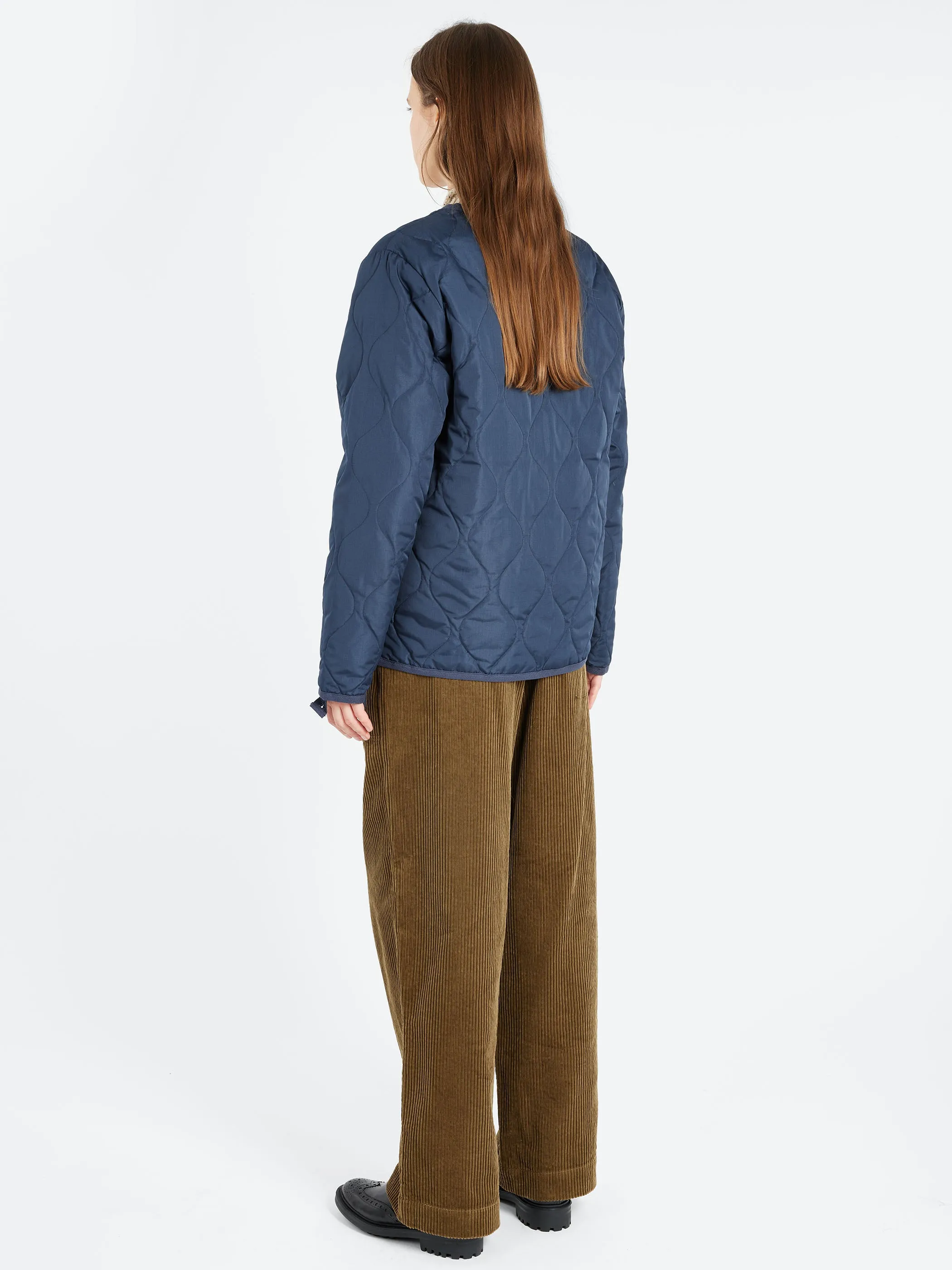 Military Zip V-Neck Down Jacket