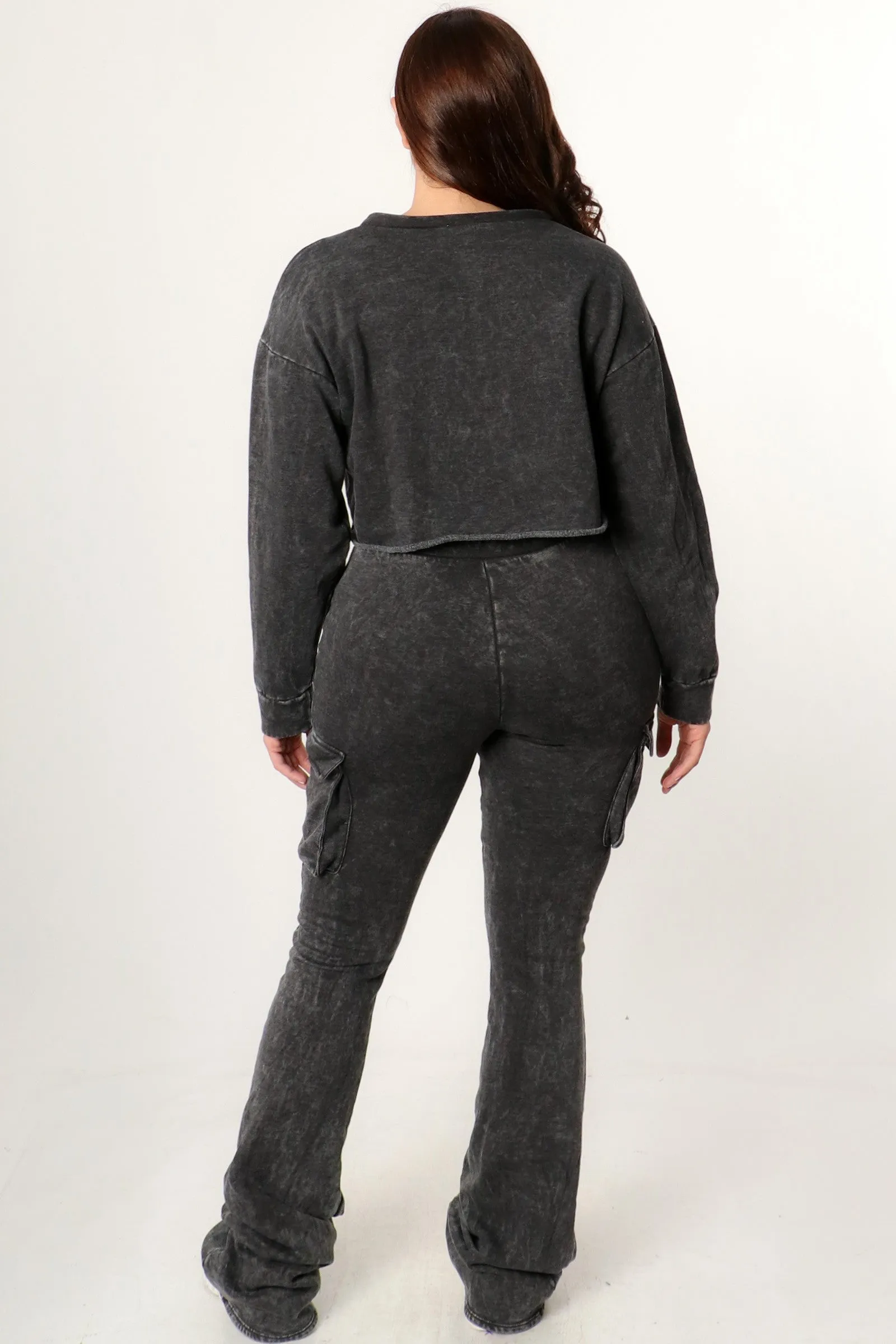 Mineral Washed Money Dept Cargo Set - Black