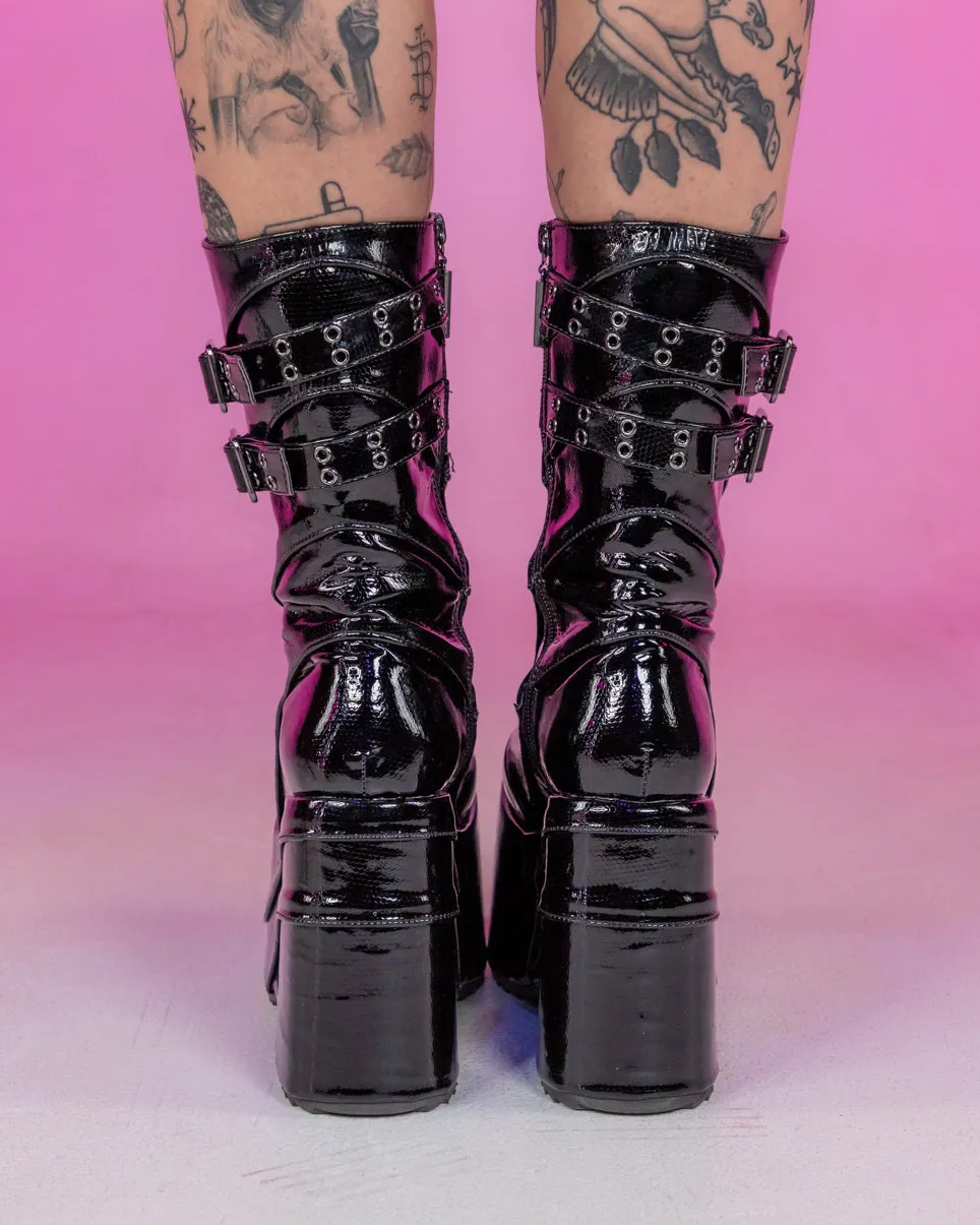 Miss Understood Black Platform Boots