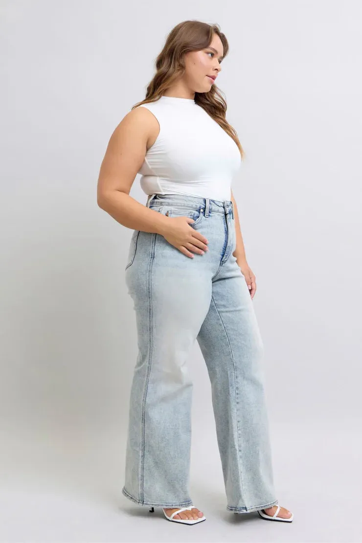 Morgan Judy Blue High Waist Tummy Control Retro Wide