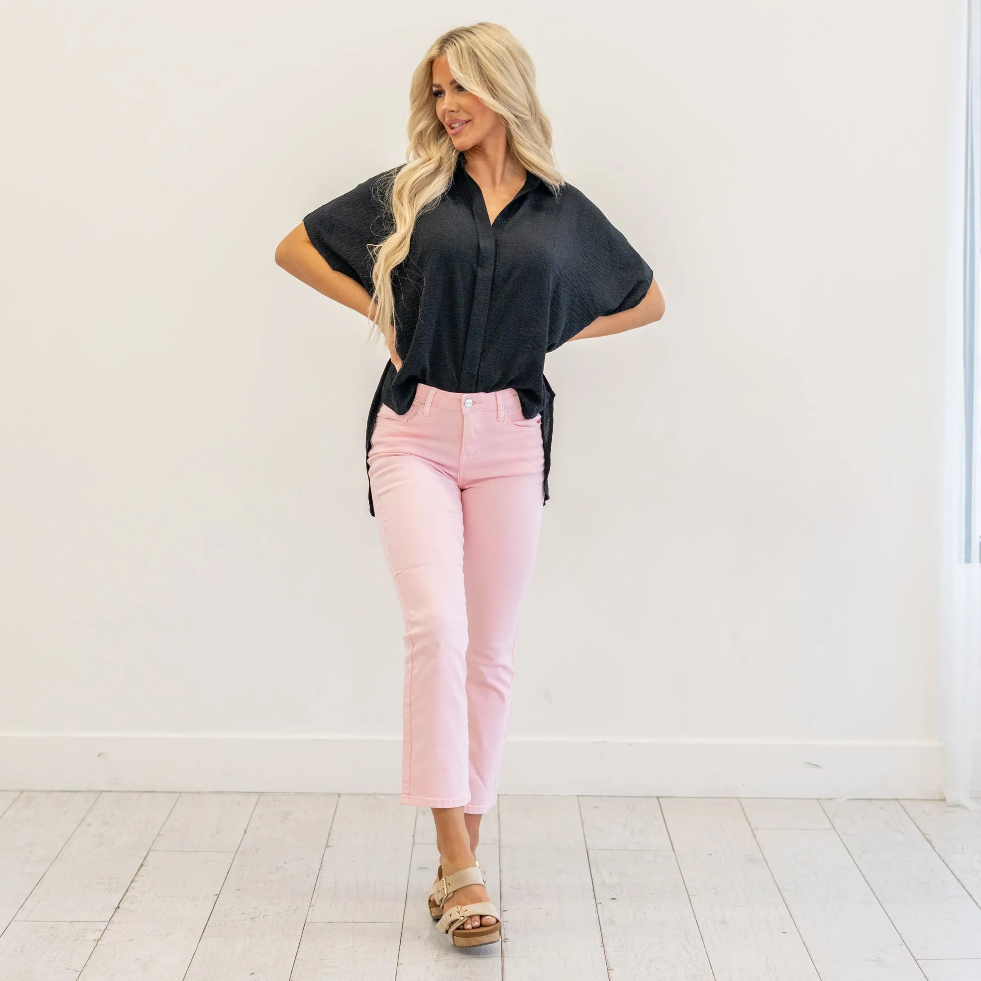 Morning Meadow Tummy Control Top High Rise Straight Leg Regular & Plus Sizes