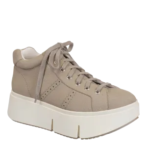 NAKED FEET - ESSEX in GREIGE Platform High Top Sneakers