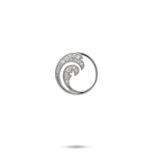 Nalu Pendant in White Gold with Diamonds - 15mm