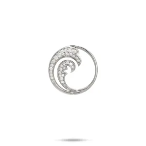 Nalu Pendant in White Gold with Diamonds - 18mm