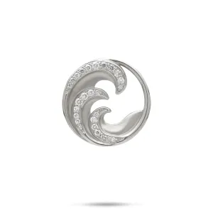 Nalu Pendant in White Gold with Diamonds - 22mm