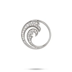 Nalu Pendant in White Gold with Diamonds - 22mm