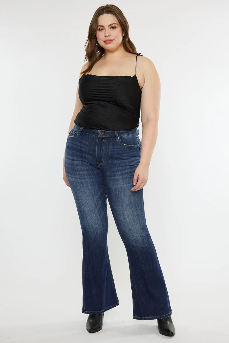 Natti Mid Rise Flare Jeans (Plus Size)
