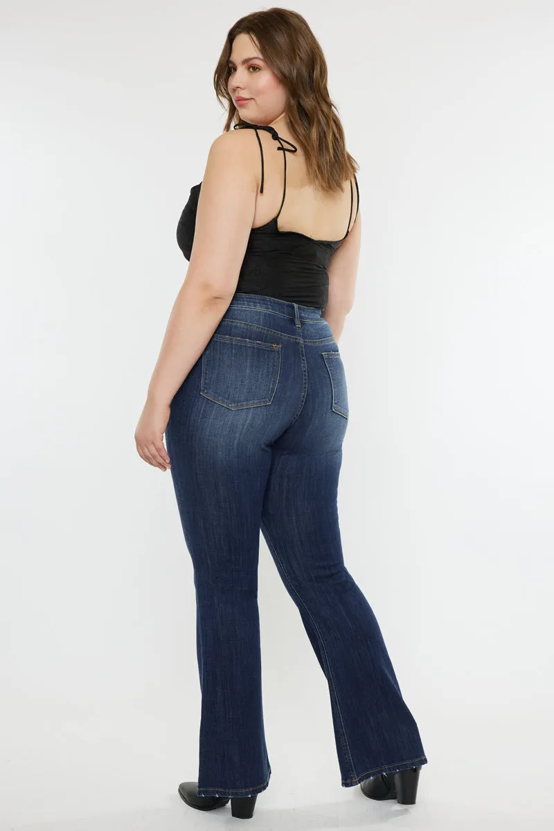 Natti Mid Rise Flare Jeans (Plus Size)