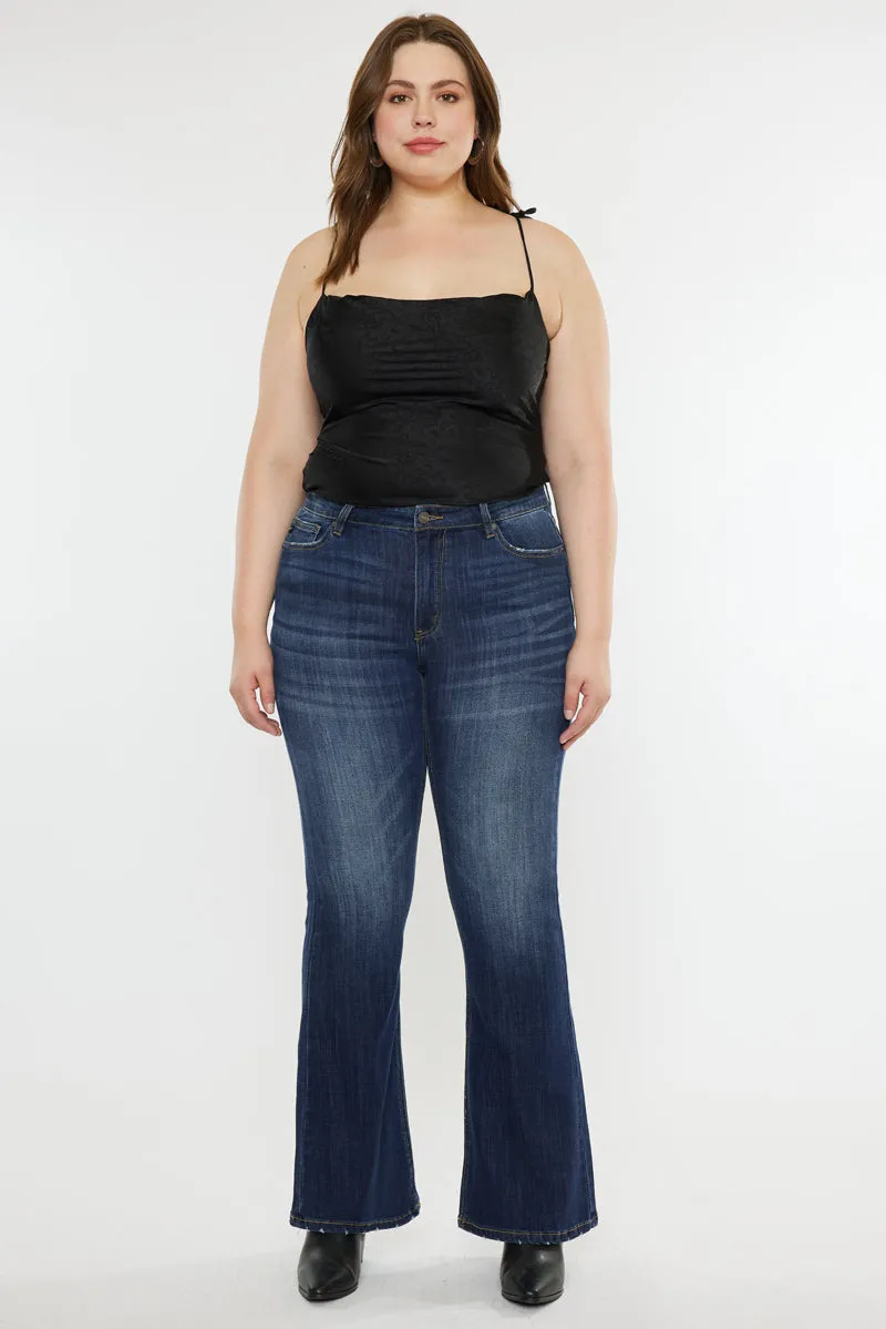Natti Mid Rise Flare Jeans (Plus Size)