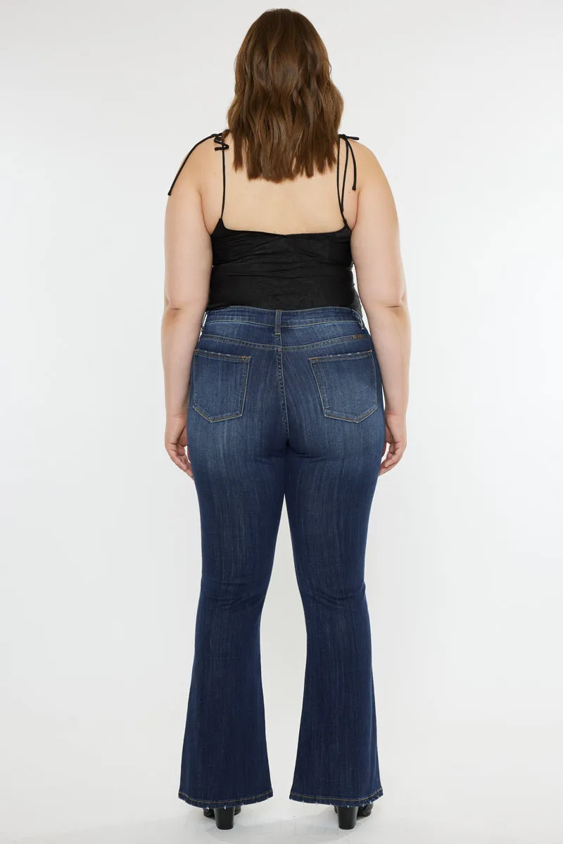 Natti Mid Rise Flare Jeans (Plus Size)