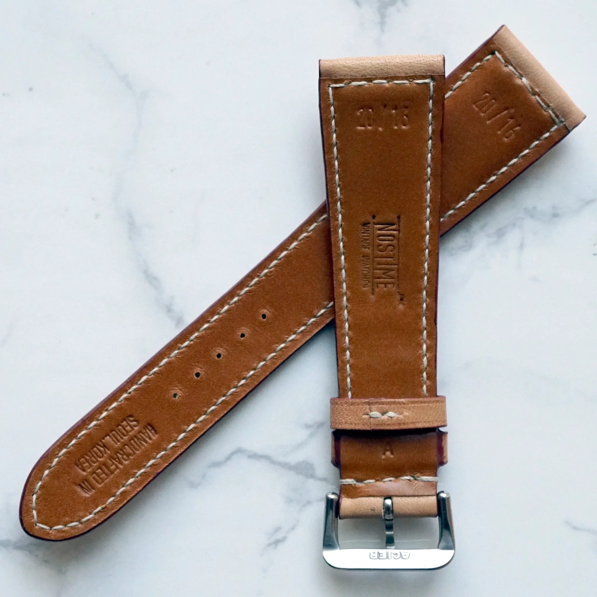 NATURAL SADDLE CUSTOM MADE STRAP
