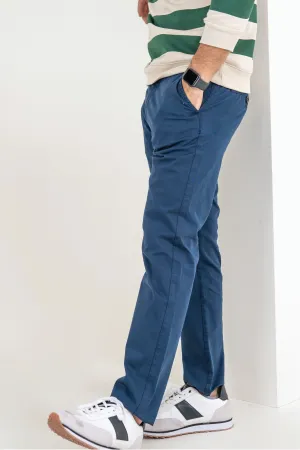 Navy Cropped Fit Pants