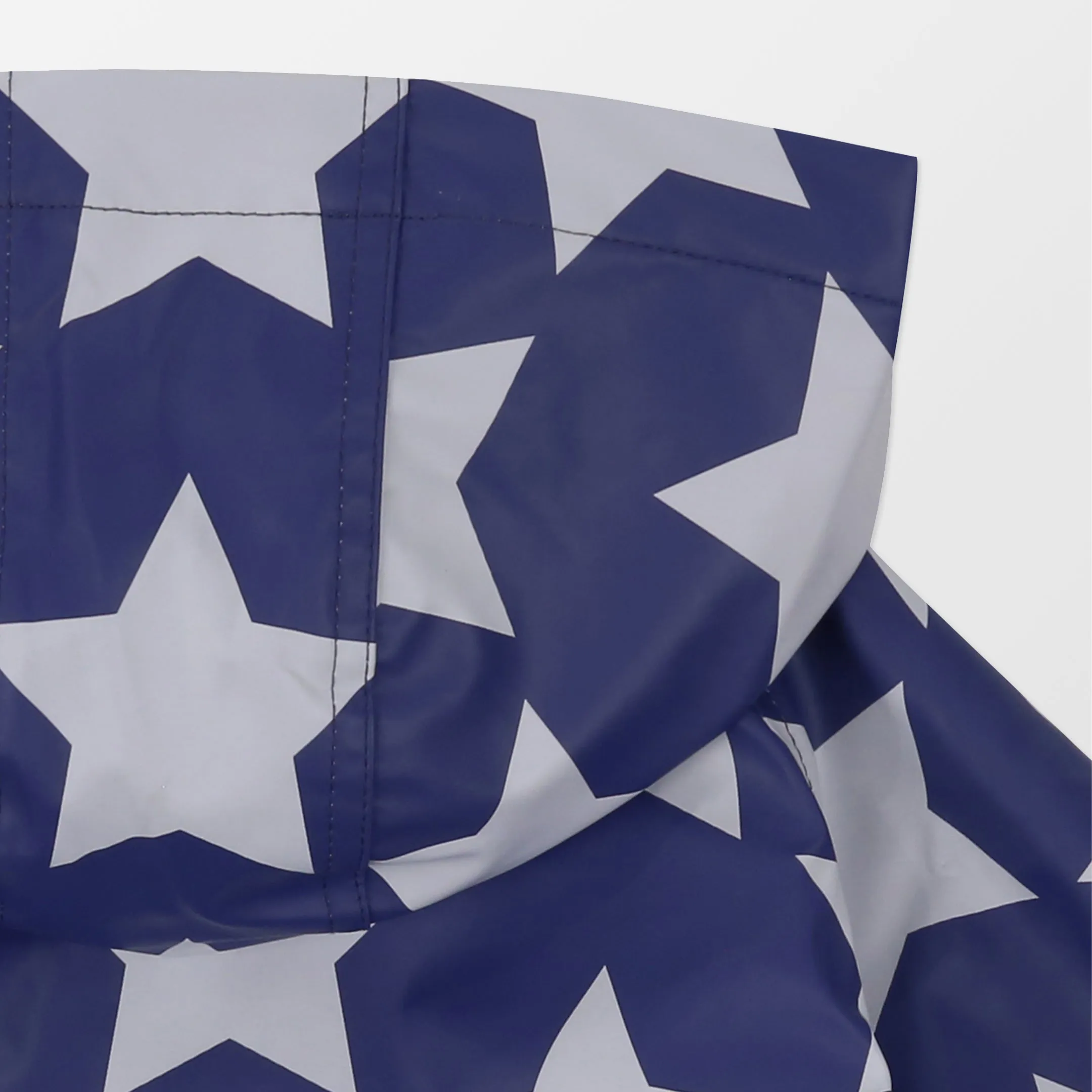 Navy Star Print Raincoat