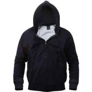 Navy - Thermal-Lined Zipper Hooded Sweatshirt