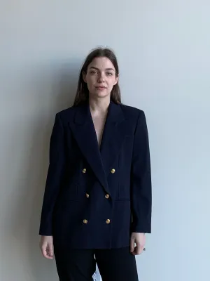 navy wool blazer