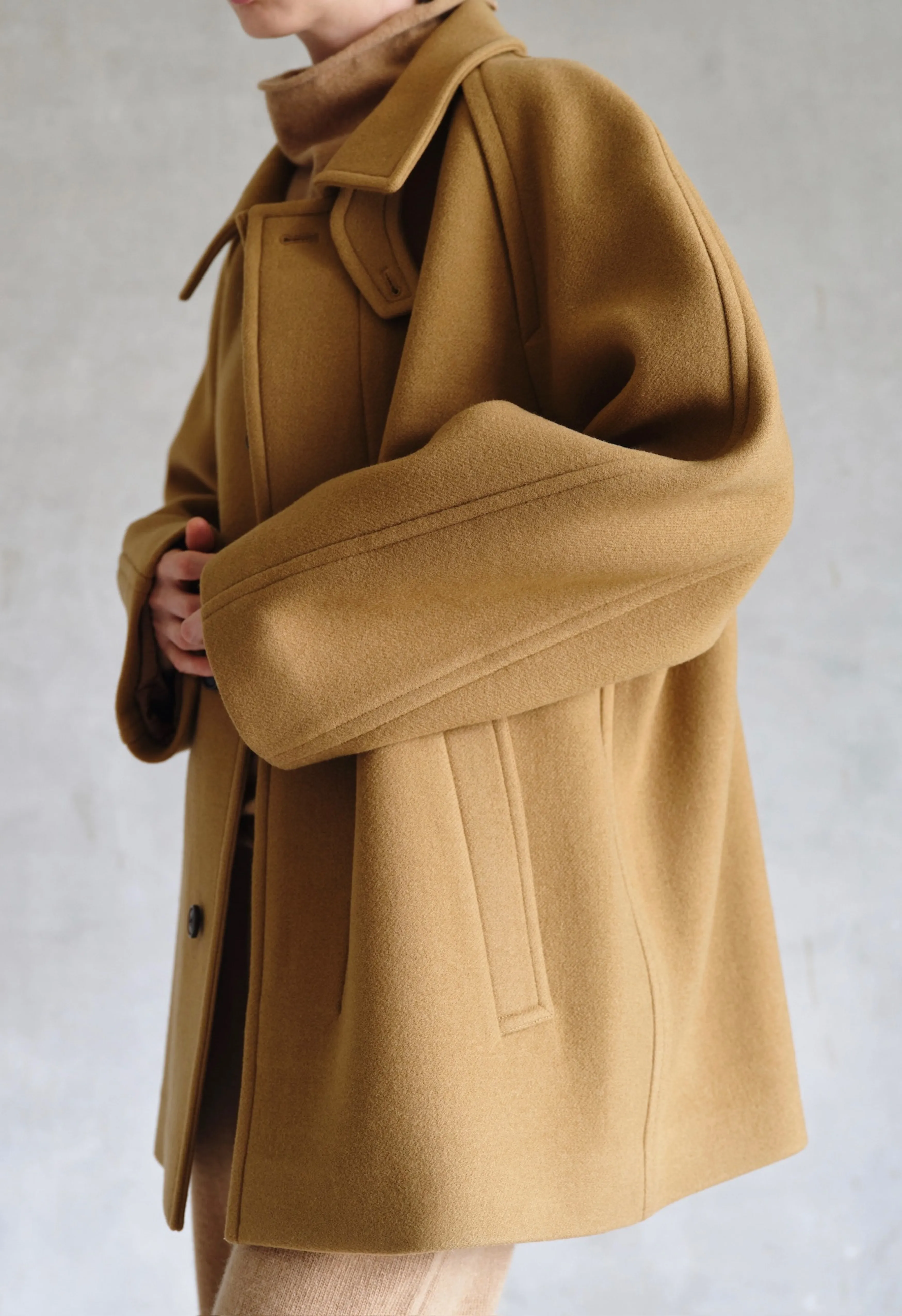 Neck Graham Wool Jacket
