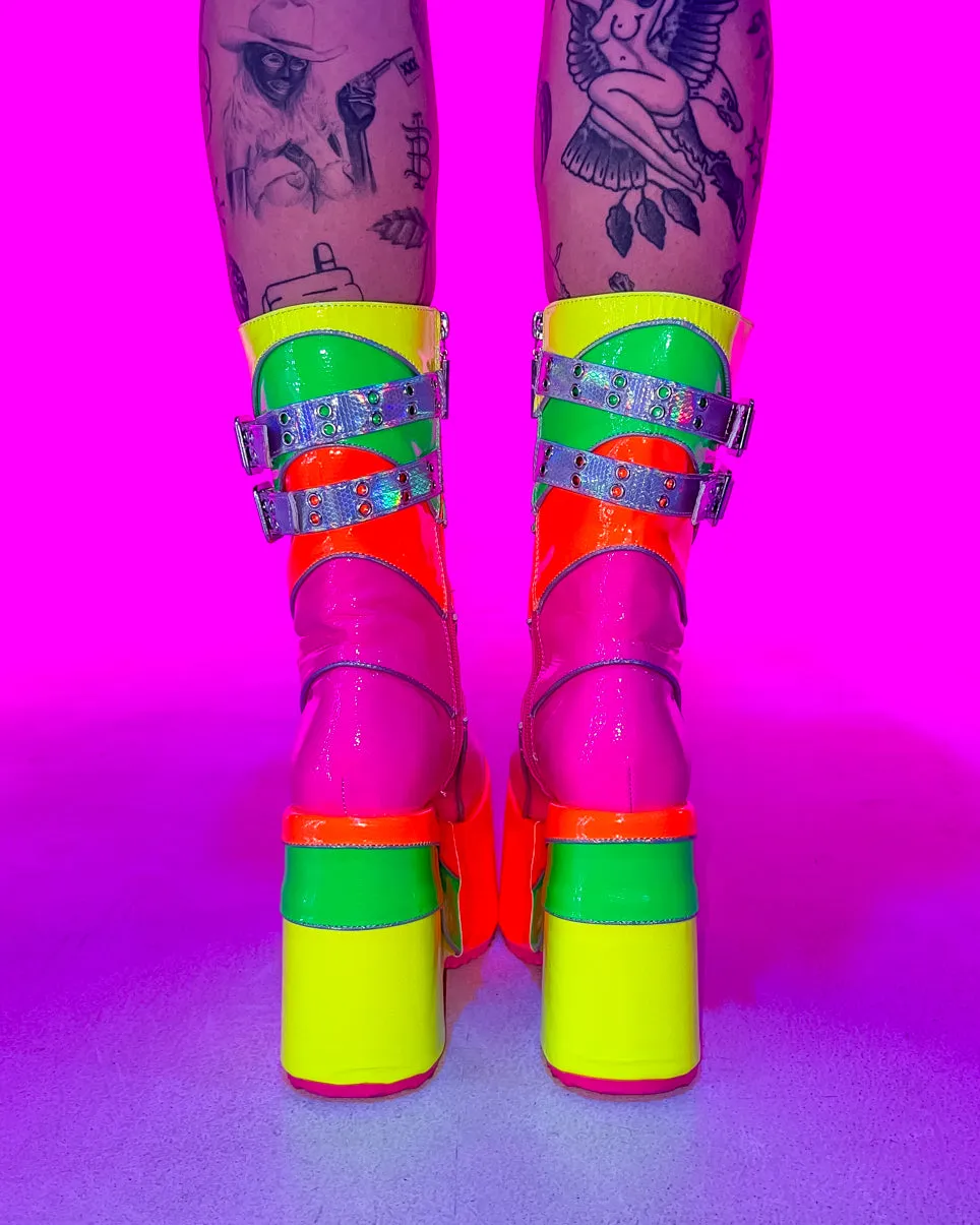Neon Lites Platform Boots