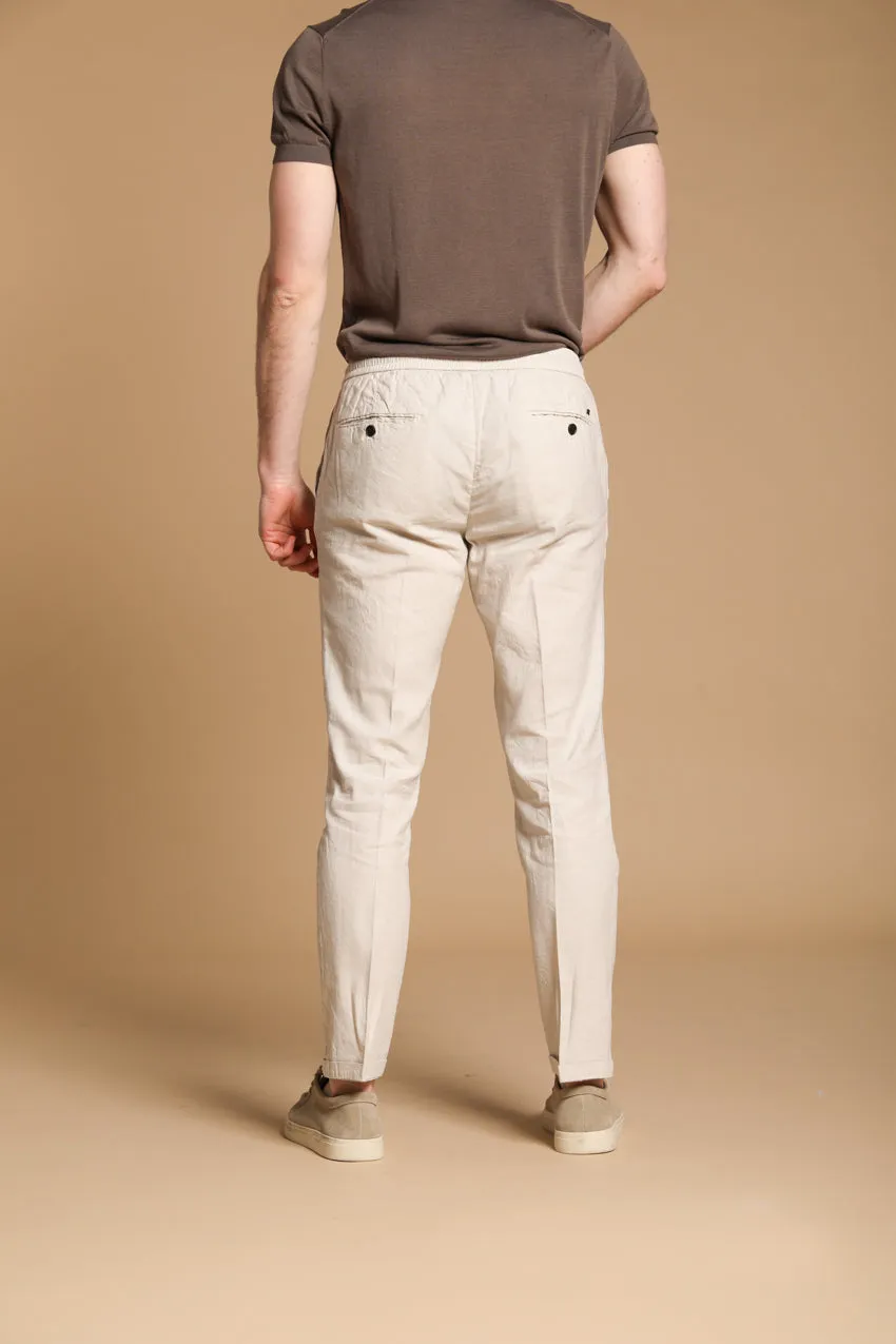 New York Sack men's chino pants in lightweight linen and cotton fabric regular fit