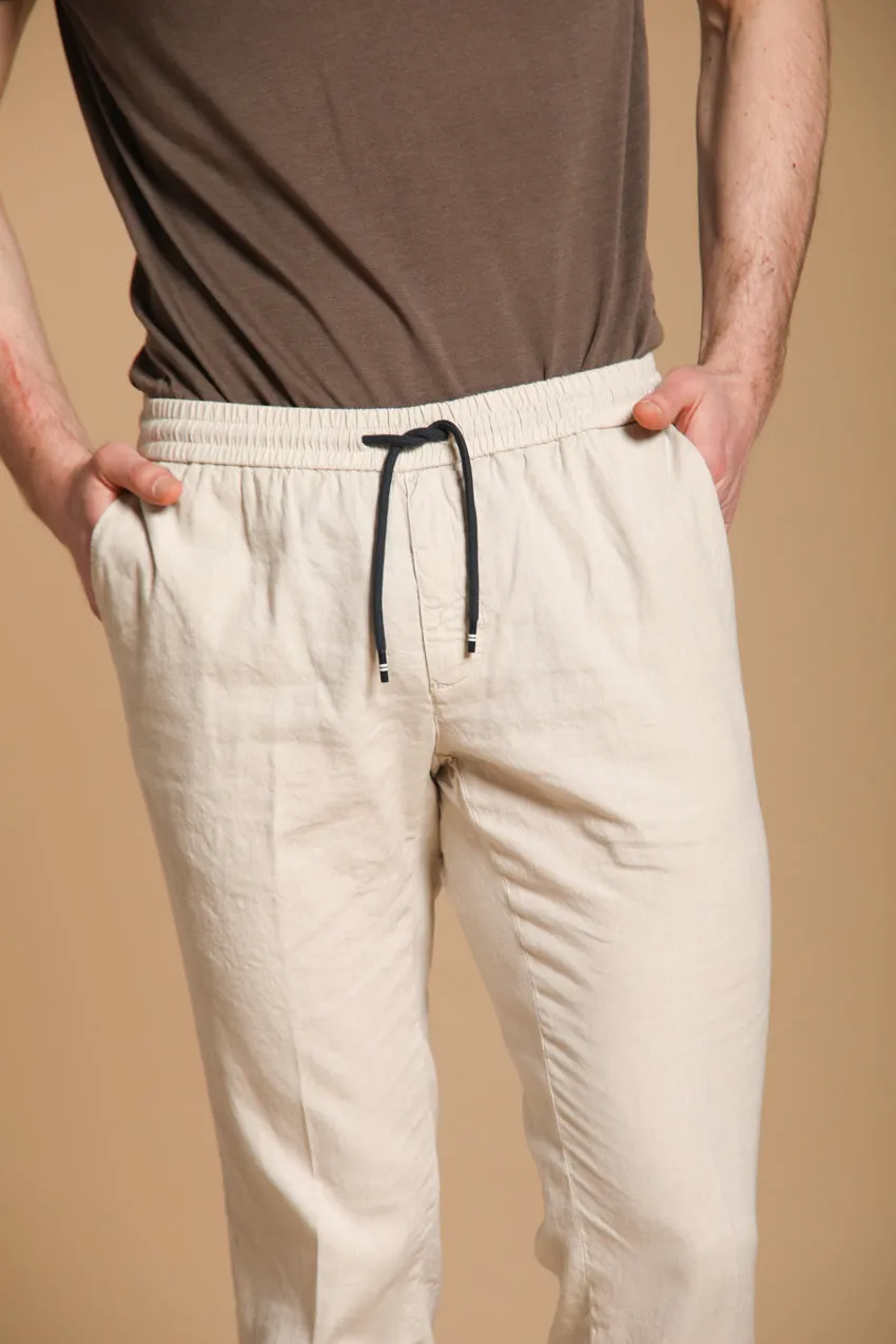 New York Sack men's chino pants in lightweight linen and cotton fabric regular fit