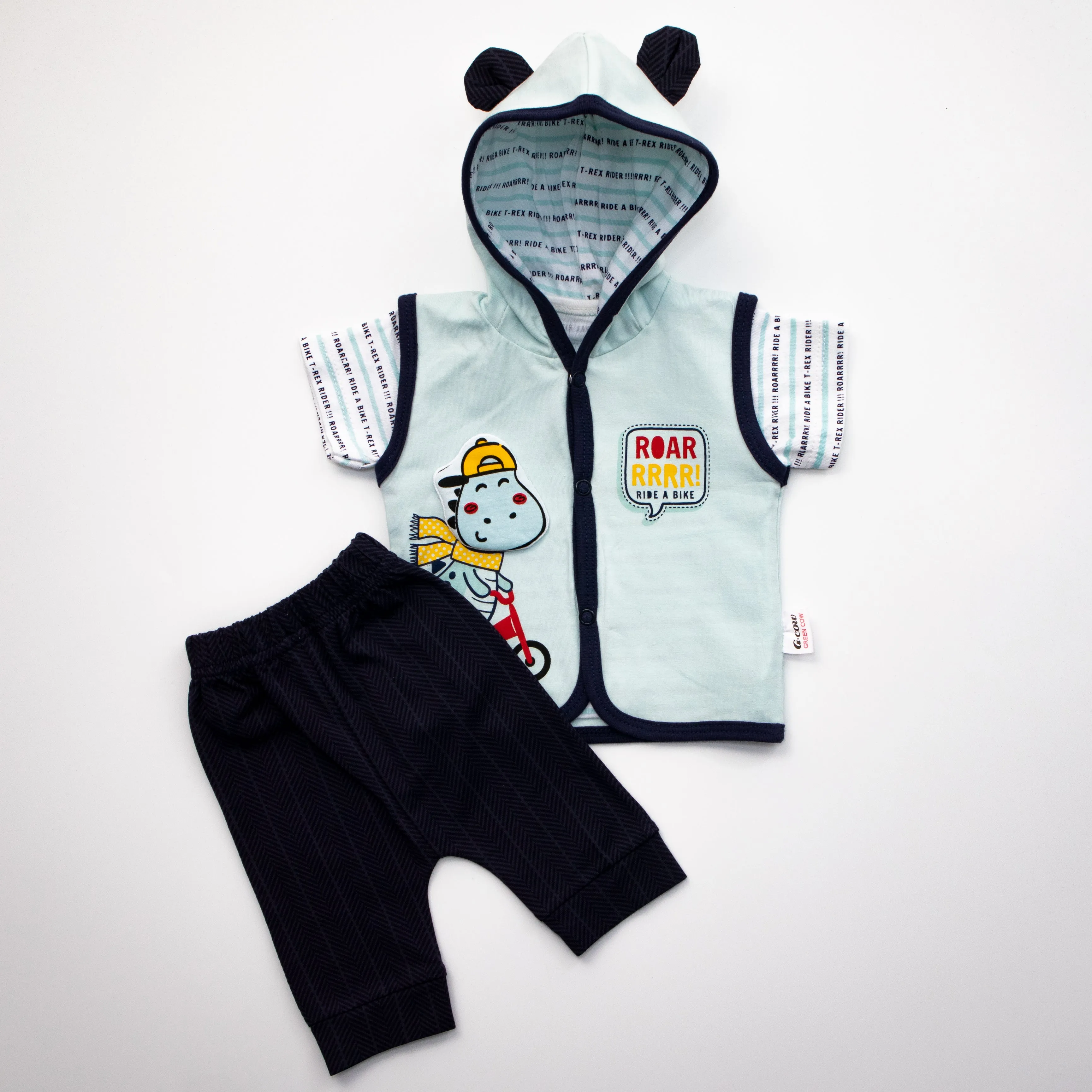 Newborn boys Half Sleeves Rompers code-( Roar )