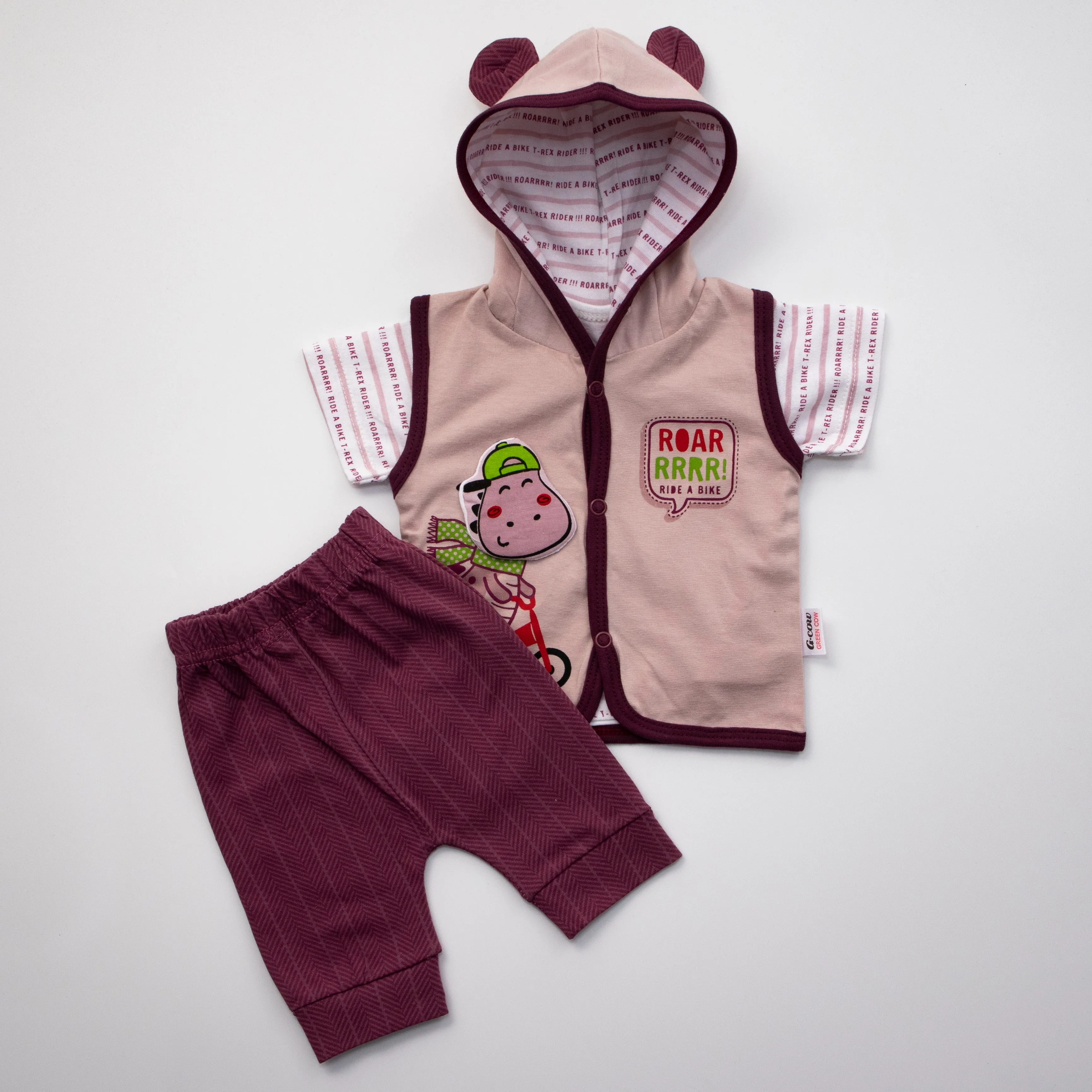 Newborn boys Half Sleeves Rompers code-( Roar )