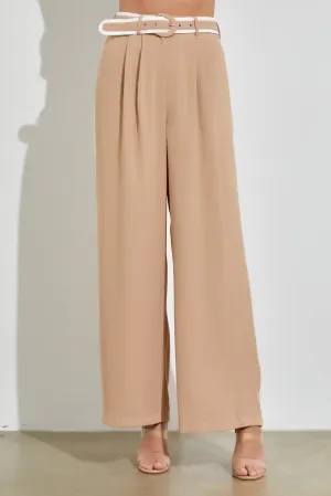 Next Level Dark Beige Wide-Leg Pants